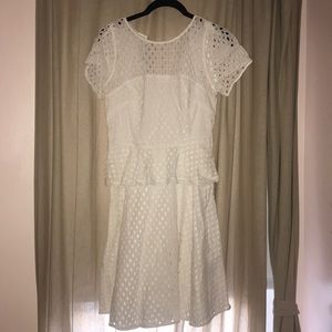 banana republic white eyelet lace dress NWT